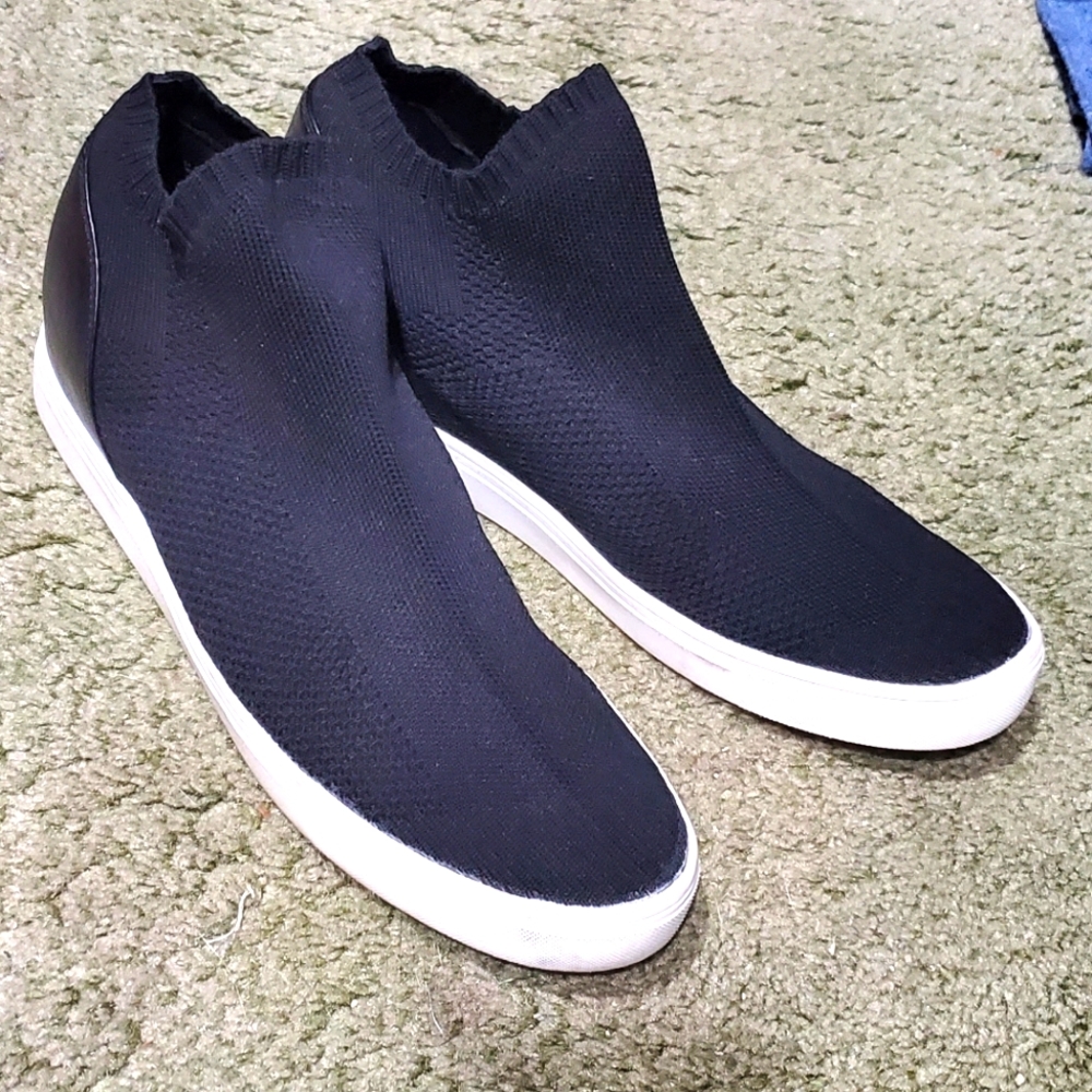 EUC! BRASH Black Vegan Mesh Slip-On Sneaker Shoes Size 13